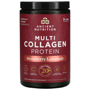 Thực phẩm chức năng Dr. Axe / Ancient Nutrition Multi Collagen Protein Strawberry Lemonade 1.13 lbs (513 g) 816401021823