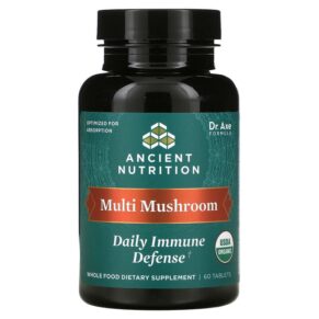 Thực phẩm chức năng Dr. Axe / Ancient Nutrition Multi Mushroom Daily Immune Defense 60 Tablets 816401025531