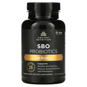 Thực phẩm chức năng Dr. Axe / Ancient Nutrition SBO Probiotics Gut Restore 25 Billion CFU 60 Capsules 816401025425
