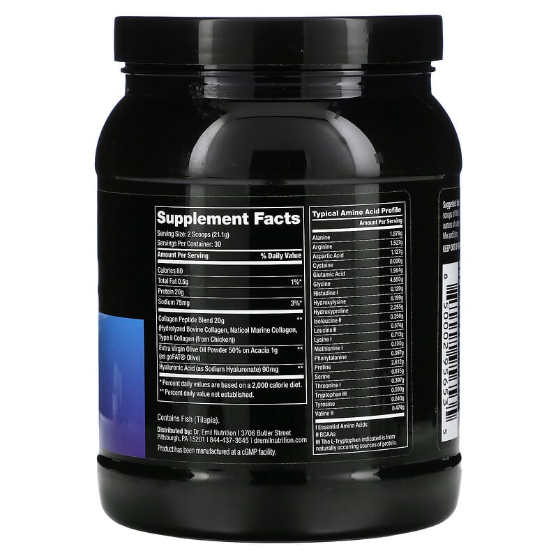 Dr. Emil Nutrition Multi Collagen Peptides Plus Unflavored 663 g 2 Thực phẩm bổ sung Dr. Emil Nutrition Multi Collagen Peptides Plus Unflavored 663 g 850002956535