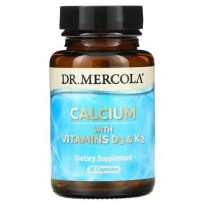 Thực phẩm chức năng Dr. Mercola Calcium with Vitamins D3 & K2 30 Capsules 813006019941