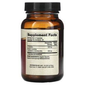 Thực phẩm bổ sung Dr. Mercola Carnitine Complex 500 mg 60 Capsules 810487033374