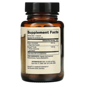 Thực phẩm bổ sung Dr. Mercola Fermented Ginger 60 Capsules 813006017701