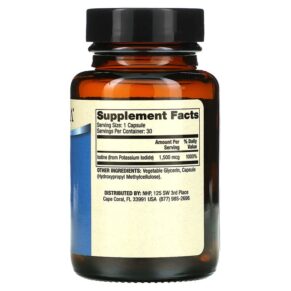 Thực phẩm bổ sung Dr. Mercola Iodine 1.500 mcg 30 Capsules 813006016148