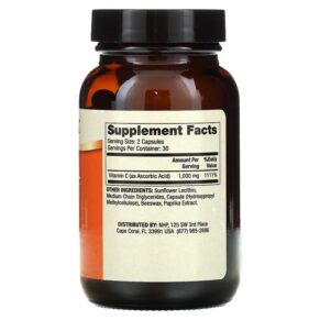 Thực phẩm bổ sung Dr. Mercola Liposomal Vitamin C 500 mg 60 Capsules 813006014991
