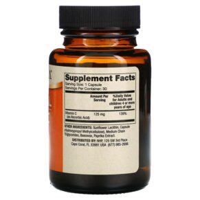Thực phẩm bổ sung Dr. Mercola Liposomal Vitamin C for Kids 30 Capsules 810487031493