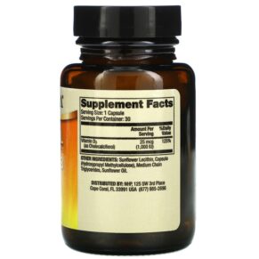 Thực phẩm bổ sung Dr. Mercola Liposomal Vitamin D3 1.000 IU 30 Capsules 813006017329