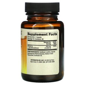 Thực phẩm bổ sung Dr. Mercola Liposomal Vitamin D3 10.000 IU 90 Capsules 810487032018