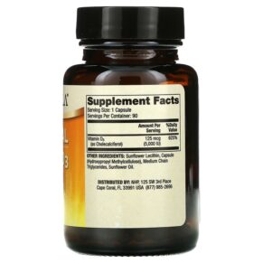 Thực phẩm bổ sung Dr. Mercola Liposomal Vitamin D3 5.000 IU 90 Capsules 810487032001