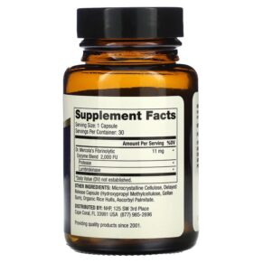 Thực phẩm bổ sung Dr. Mercola Lumbrokinase Enzymes 30 Capsules 810487031998