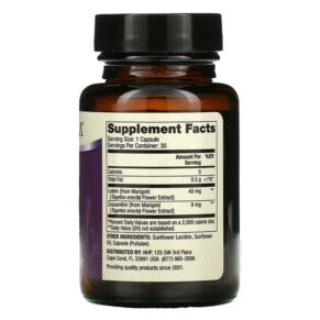Thực phẩm bổ sung Dr. Mercola Lutein with Zeaxanthin 40 mg 30 Capsules 810487036610
