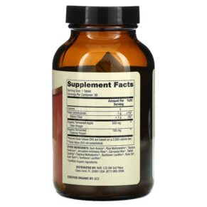 Thực phẩm bổ sung Dr. Mercola Organic Fermented Apple Cider Vinegar and Cayenne 90 Tablets 810487032353