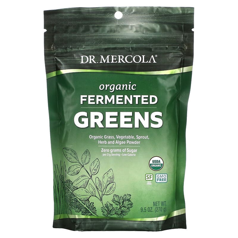 Dr. Mercola Organic Fermented Greens 9.5 oz (270 g) 8 Thực phẩm chức năng Dr. Mercola Organic Fermented Greens 9.5 oz (270 g) 810487032049