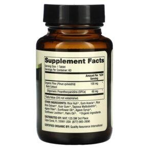 Thực phẩm bổ sung Dr. Mercola Organic Pine Bark Extract with OPCs 60 Tablets 810487039260