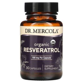 Thực phẩm chức năng Dr. Mercola Organic Resveratrol 100 mg 30 Capsules 810094210885