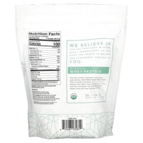 Thực phẩm bổ sung Dr. Mercola Organic Whey Protein Pure Powder Original 13.5 oz (382.5 g) 810487032810