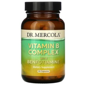 Thực phẩm chức năng Dr. Mercola Vitamin B Complex with Benfotiamine 60 Capsules 813006018340