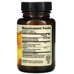 Thực phẩm bổ sung Dr. Mercola Vitamin E 30 Capsules 813006015080