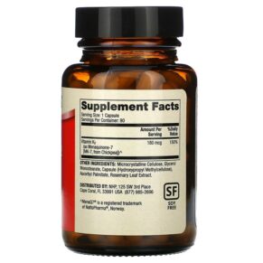 Thực phẩm bổ sung Dr. Mercola Vitamin K2 180 mcg 90 Capsules 813006015325