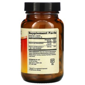 Thực phẩm bổ sung Dr. Mercola Vitamins D3 & K2 90 Capsules 813006019965