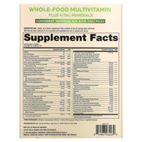 Thực phẩm bổ sung Dr. Mercola Whole-Food Multivitamin A.M. & P.M. Daily Packs 30 Dual Packs 810487032230