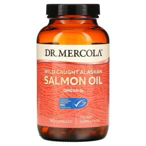 Thực phẩm chức năng Dr. Mercola Wild Caught Alaskan Salmon Oil 90 Capsules 813006018456