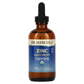 Thực phẩm chức năng Dr. Mercola Zinc 15 mg 3.88 fl oz (115 ml) 810487033435