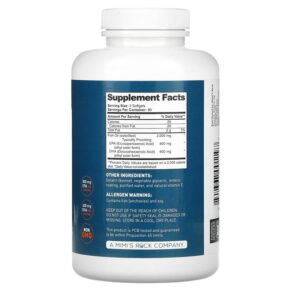 Thực phẩm bổ sung Dr. Tobias Omega 3 Fish Oil Triple Strength 180 Softgels 842367001197