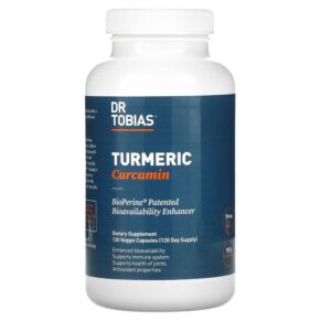 Thực phẩm chức năng Dr. Tobias Turmeric Curcumin 120 Veggie Capsules 842367001289