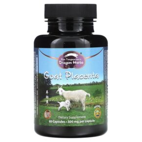 Thực phẩm chức năng Dragon Herbs (Ron Teeguarden) Goat Placenta 250 mg 60 Capsules 679372005175