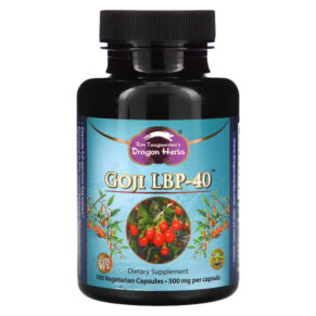 Thực phẩm chức năng Dragon Herbs (Ron Teeguarden) Goji LBP-40 500 mg 100 Vegetarian Capsules 679372005274