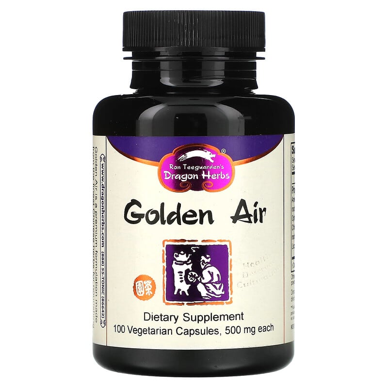 Dragon Herbs (Ron Teeguarden) Golden Air 500 mg 100 Vegetarian Capsules 8 Thực phẩm chức năng Dragon Herbs (Ron Teeguarden) Golden Air 500 mg 100 Vegetarian Capsules 679372001511