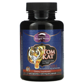 Thực phẩm chức năng Dragon Herbs (Ron Teeguarden) Tom Kat Potent Jing Tonic For Men 250 mg 100 Capsules 679372005601