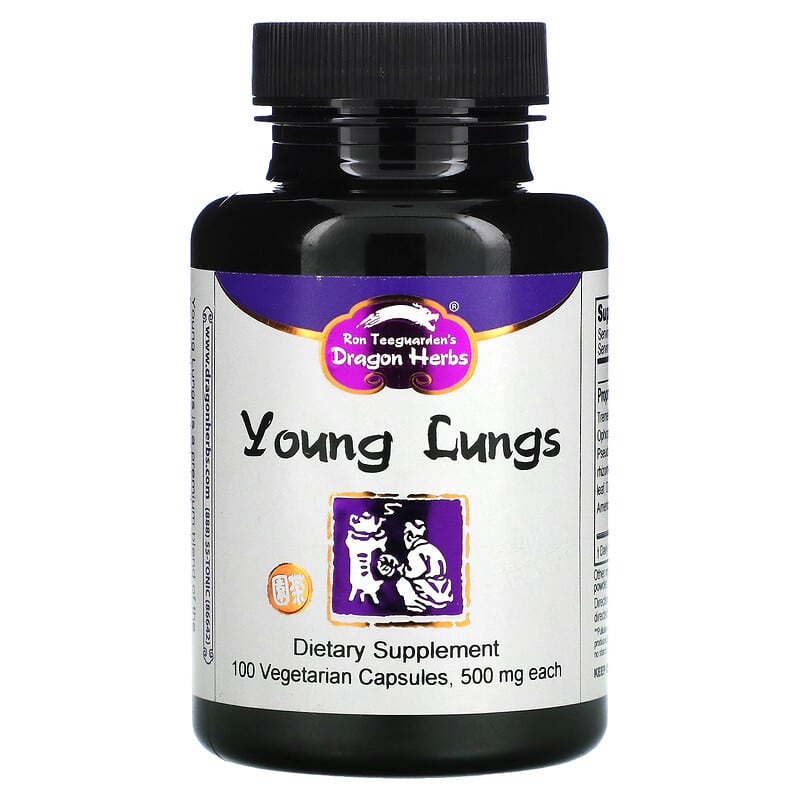 Dragon Herbs (Ron Teeguarden) Young Lungs 500 mg 100 Vegetarian Capsules 8 Thực phẩm chức năng Dragon Herbs (Ron Teeguarden) Young Lungs 500 mg 100 Vegetarian Capsules 679372001726