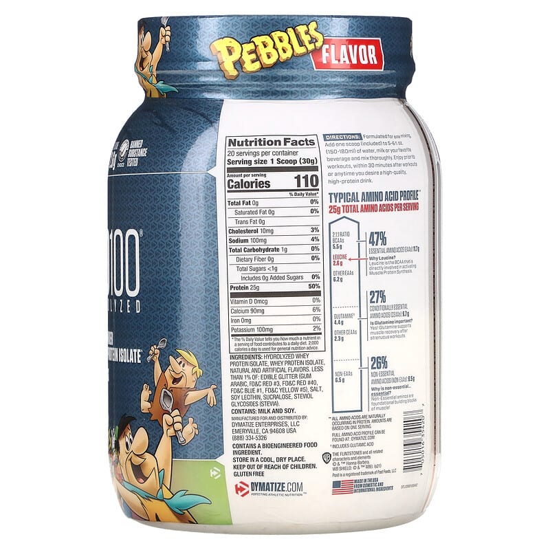 Dymatize ISO 100 Hydrolyzed 100% Whey Protein Isolate Fruity Pebbles 1.3 lbs (600 g) 2 Thực phẩm bổ sung Dymatize ISO 100 Hydrolyzed 100% Whey Protein Isolate Fruity Pebbles 1.3 lbs (600 g) 705016354207