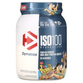 Thực phẩm chức năng Dymatize ISO 100 Hydrolyzed 100% Whey Protein Isolate Fruity Pebbles 1.3 lbs (600 g) 705016354207