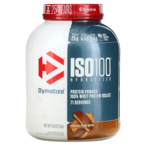 Thực phẩm chức năng Dymatize ISO100 Hydrolyzed 100% Whey Protein Isolate Chocolate Peanut Butter 5 lb (2.3 kg) 705016353552