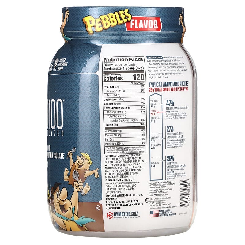Dymatize ISO100 Hydrolyzed 100% Whey Protein Isolate Cocoa Pebbles 1.4 lb (640 g) 2 Thực phẩm bổ sung Dymatize ISO100 Hydrolyzed 100% Whey Protein Isolate Cocoa Pebbles 1.4 lb (640 g) 705016356201