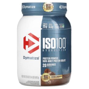 Thực phẩm chức năng Dymatize ISO100 Hydrolyzed 100% Whey Protein Isolate Gourmet Chocolate 1.4 lb (640 g) 705016357208