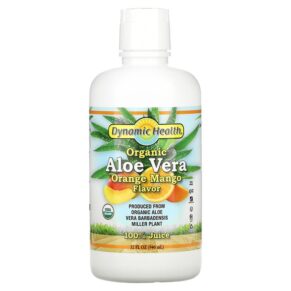 Thực phẩm chức năng Dynamic Health Organic Aloe Vera Orange Mango 32 fl oz (946 ml) 790223100778