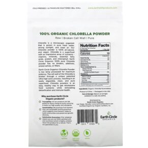 Thực phẩm bổ sung Earth Circle Organics 100% Organic Chlorella Powder 4 oz (113.4 g) 813313015032