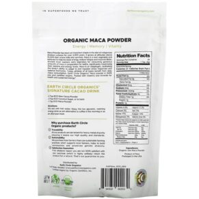 Thực phẩm bổ sung Earth Circle Organics Organic Maca Powder 16 oz (454 g) 894932002030