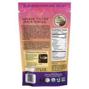 Thực phẩm bổ sung Earth Circle Organics Organic Yellow Maca Powder 8 oz (226.7 g) 894932002023