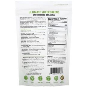 Thực phẩm bổ sung Earth Circle Organics Ultimate Super Greens 10 oz (283 g) 813313014363