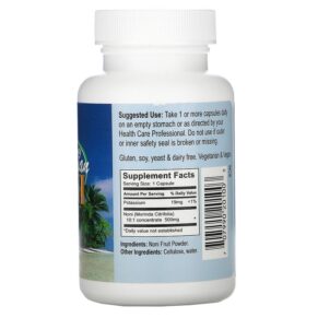 Thực phẩm bổ sung Earth's Bounty ( Matrix Health ) Noni Fruit Hawaiian 500 mg 60 Vegetarian Capsules 707990201003