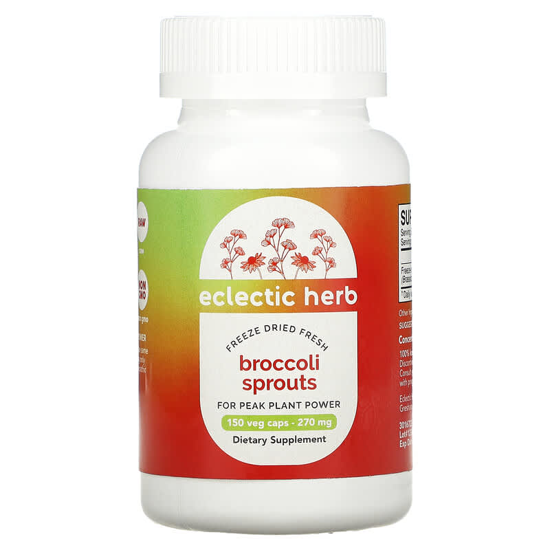Eclectic Institute Freeze Dried Fresh Broccoli Sprouts 270 mg 150 Veg Caps 8 Thực phẩm chức năng Eclectic Institute Freeze Dried Fresh Broccoli Sprouts 270 mg 150 Veg Caps 023363301676