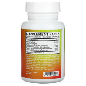 Thực phẩm bổ sung Eclectic Institute Freeze Dried Fresh Elderberry Immune 237 mg 90 Veg Caps 023363319046