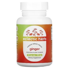 Thực phẩm chức năng Eclectic Institute Freeze Dried Fresh Ginger 395 mg 90 Veg Caps 023363309429