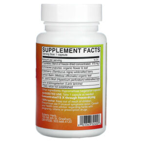 Thực phẩm bổ sung Eclectic Institute Freeze Dried Fresh Immune Support 410 mg 45 Veg Caps 023363324026