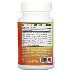 Thực phẩm bổ sung Eclectic Institute Freeze Dried Fresh Lung Support 400 mg 45 Veg Caps 023363324125